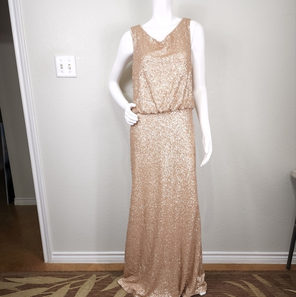 Sorella Vita Rosegold Sequin Formal Ball Gown Size 18